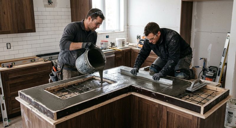 Poured Countertop Installation Service