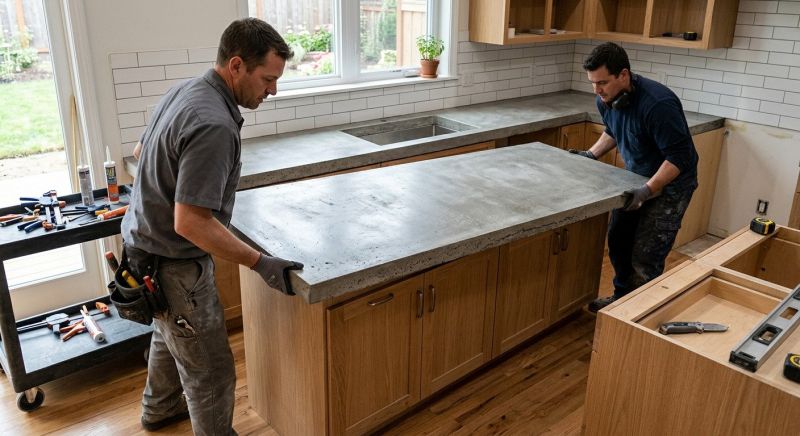Concrete Counter Installation in Marin County, CA