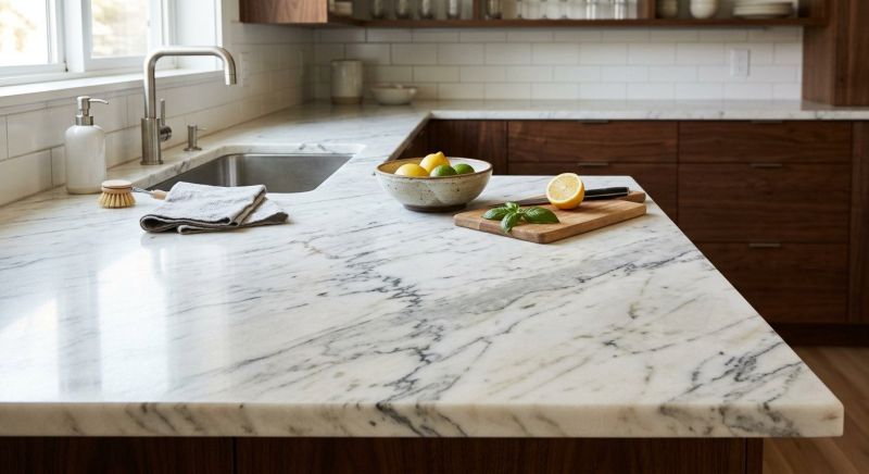 Marble Slab Installation in Marin County, CA