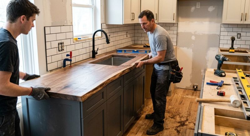Wood Countertop Installation in Marin County, CA