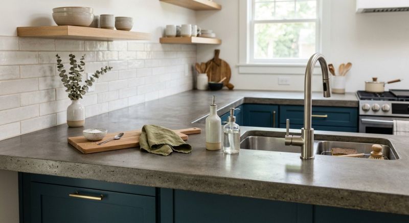 Cement Counter Installation in Napa, CA