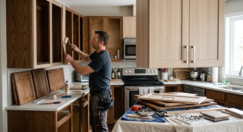 Cherry Cabinet Refacing in Cincinnati, OH