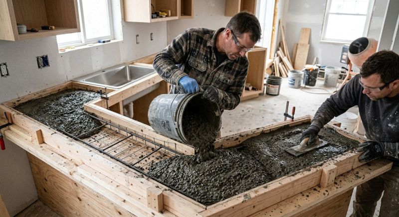 Concrete Counter Installation in Santa Rosa, CA