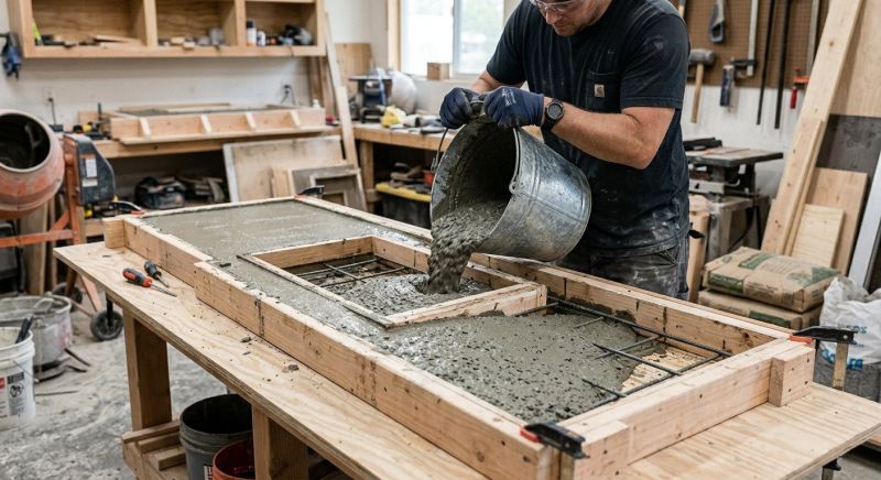 Concrete Countertop Pouring in Marin County, CA
