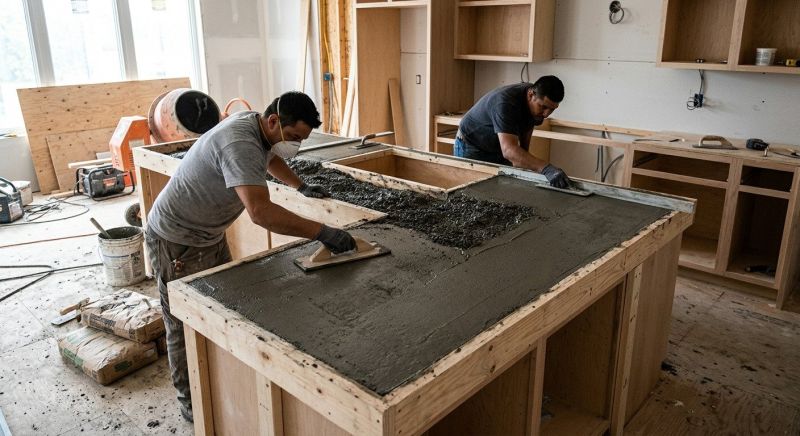 Concrete Countertop Pouring in Sonoma County, CA