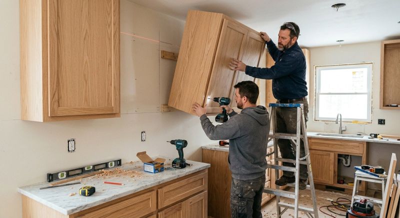 Pine Cabinets Installation in Bloomington, IN